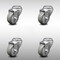 Service Caster 3 Inch SS Gray Polyurethane Wheel Swivel Bolt Hole Caster Set SCC-SSBH20S314-PPUB-4 - alternate 1